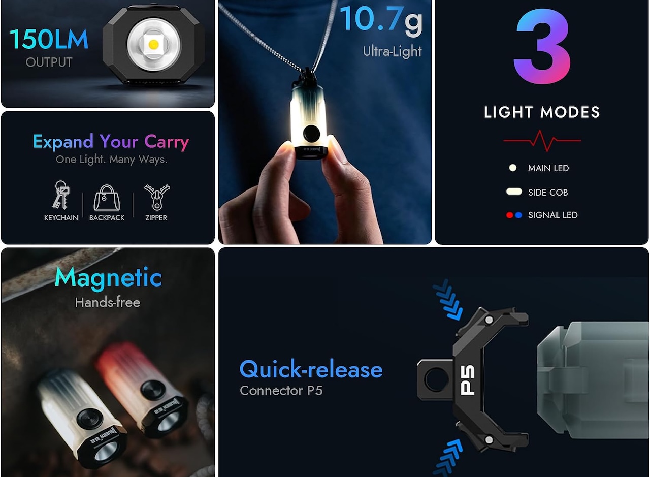 WUBEN E2 Mini EDC Flashlight Rechargeable