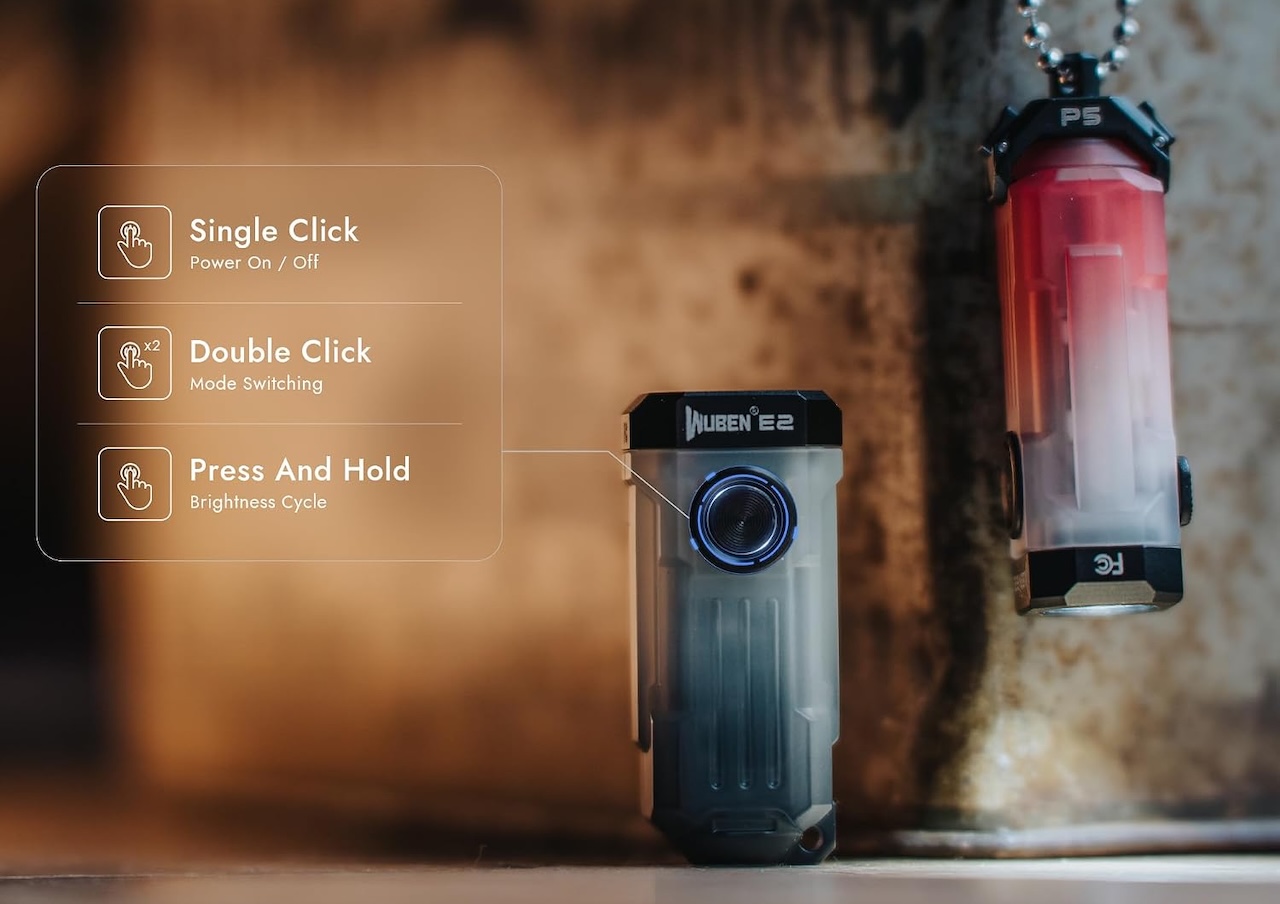 WUBEN E2 Mini EDC Flashlight Rechargeable