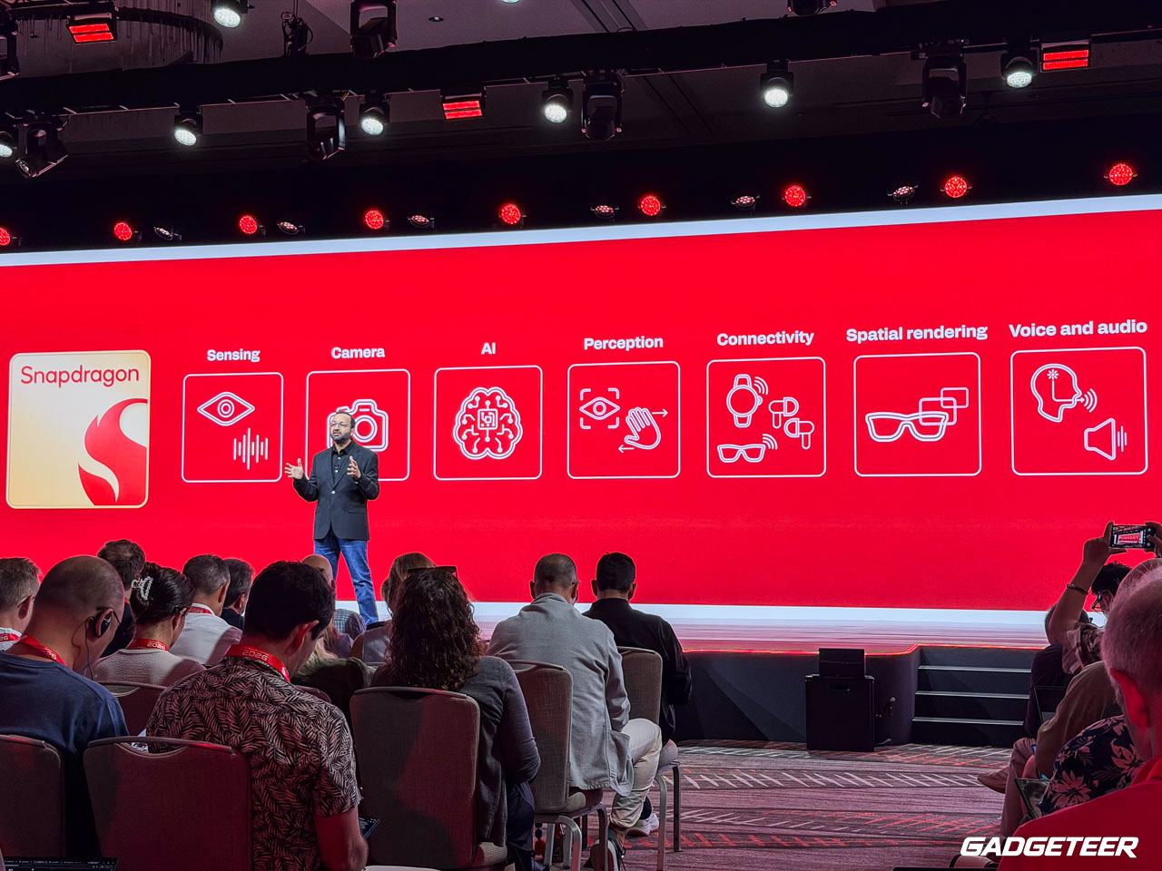 Qualcomm slide showing components of its smart-glasses platform