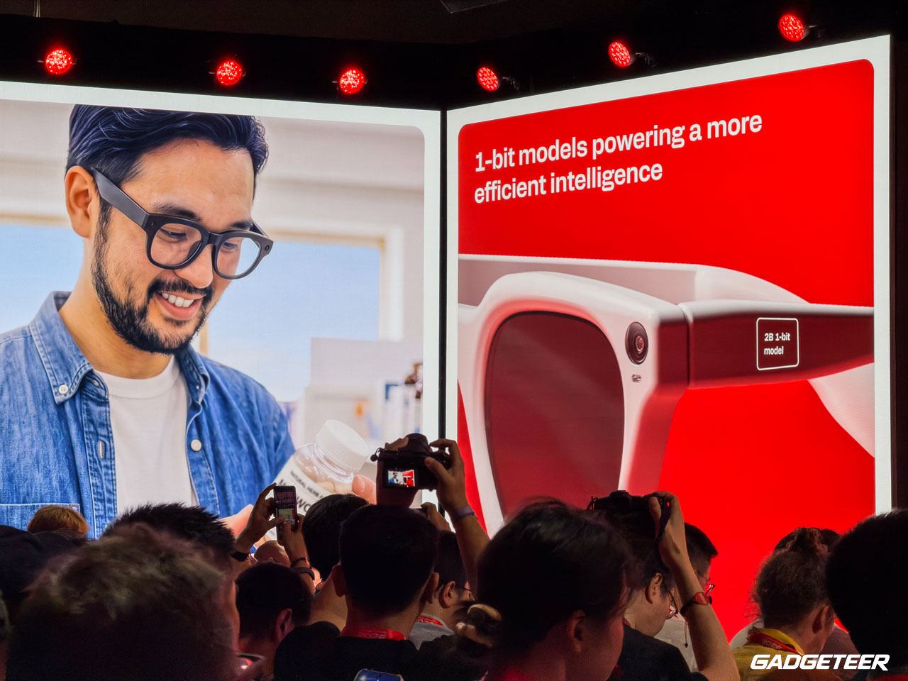 Qualcomm slide discussing smaller AI models for glasses