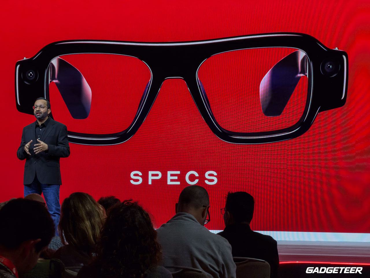 Snap Specs shown onstage at Snapdragon Summit
