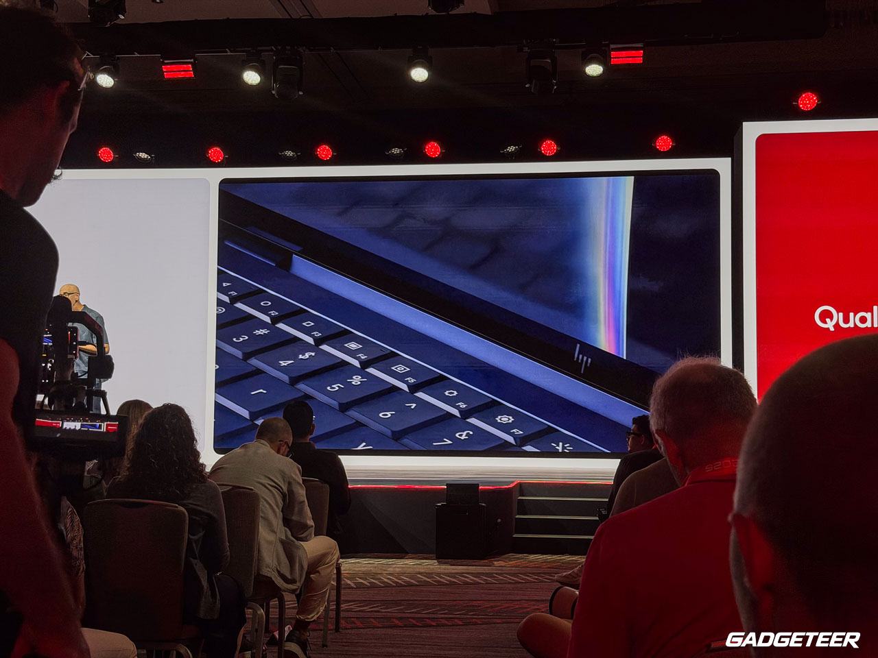 HP Googlebook keyboard shown onstage at Snapdragon Summit