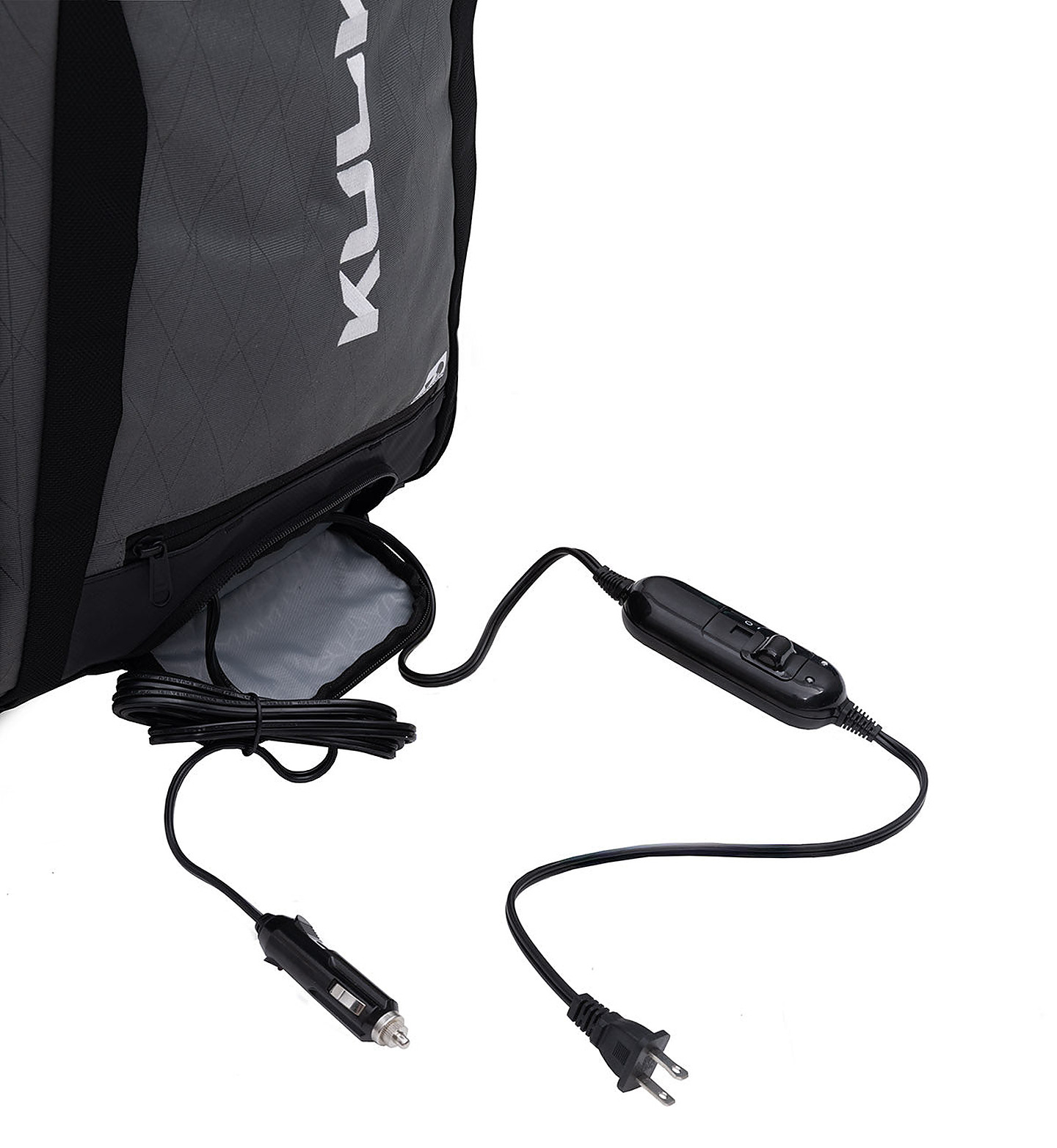 The Thermal Kart's wall and 12-volt vehicle power connectors