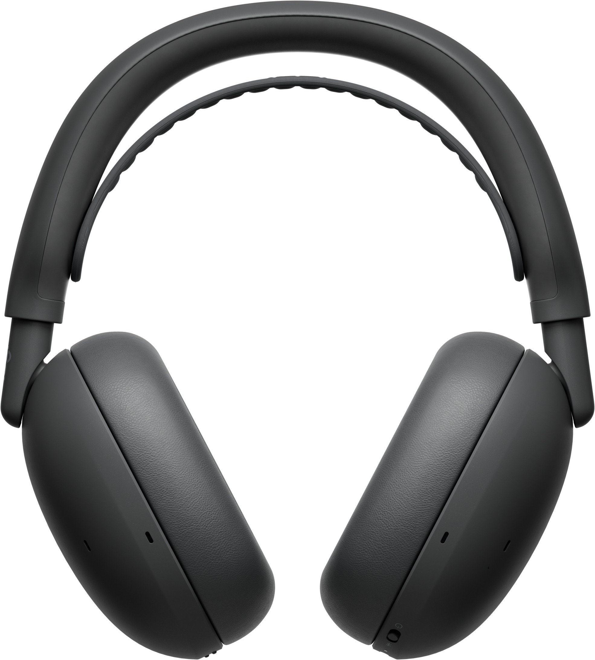 Front view of Logitech Zone Vibe Pro Graphite showing the separate suspension strap and cushioned earcups.