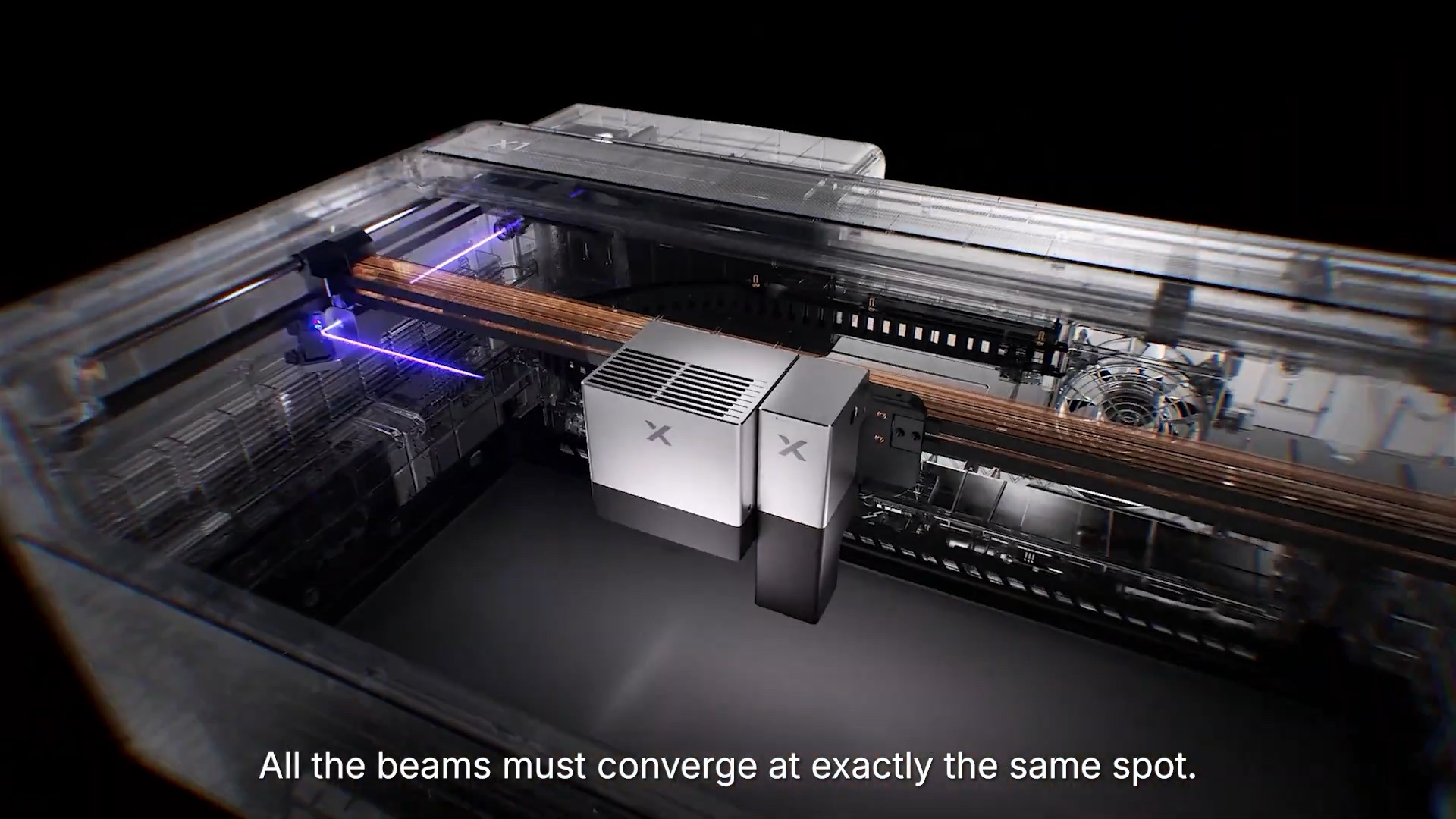 X1 laser sources share a long optical path