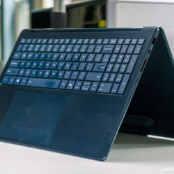 Lenovo Yoga 9n folded into tent mode