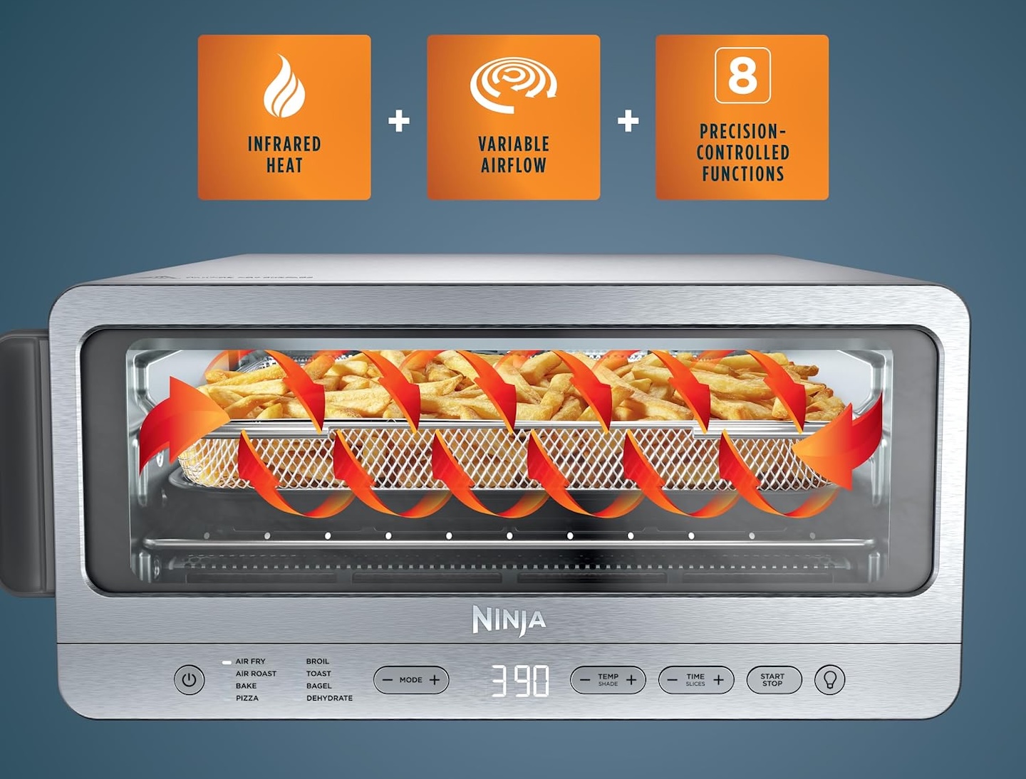 5 Ninja Flip Toaster Oven & Air Fryer, 8-in-1, Stainless Steel SP151