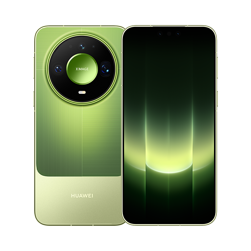 Green Huawei Mate 90 Pro Max ordinary edition shown from the front and rear
