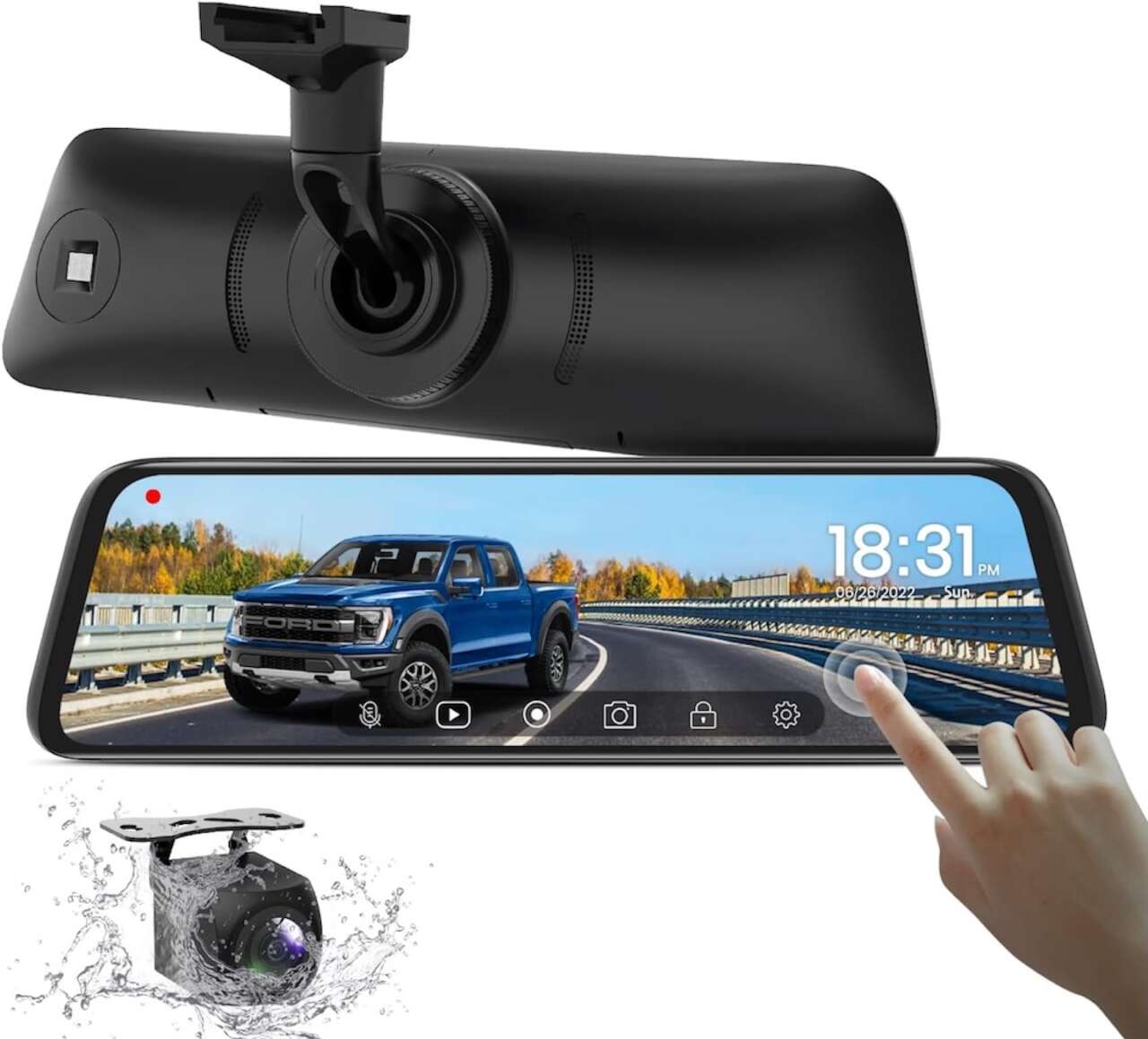 AUTO-VOX OEM Rear View Mirror Camera with 9.35''1080P Monitor