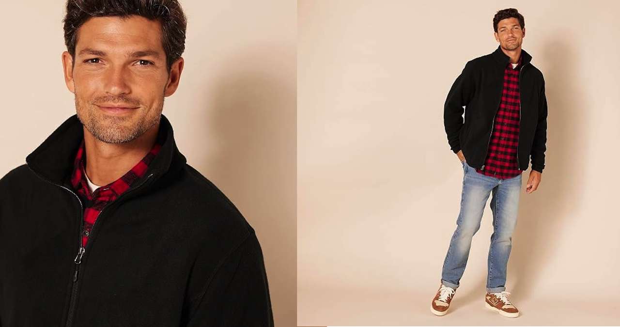 Amazon Essentials Mens Full Zip Polar Fleece Jacket