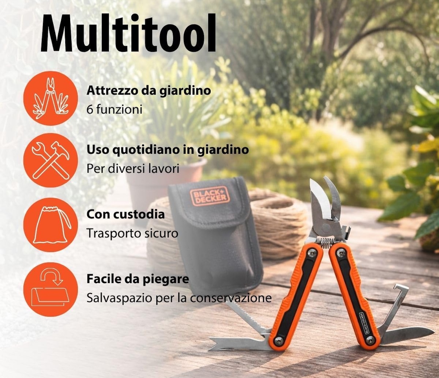 BLACK and DECKER Multitool Garden Shears Tool 2