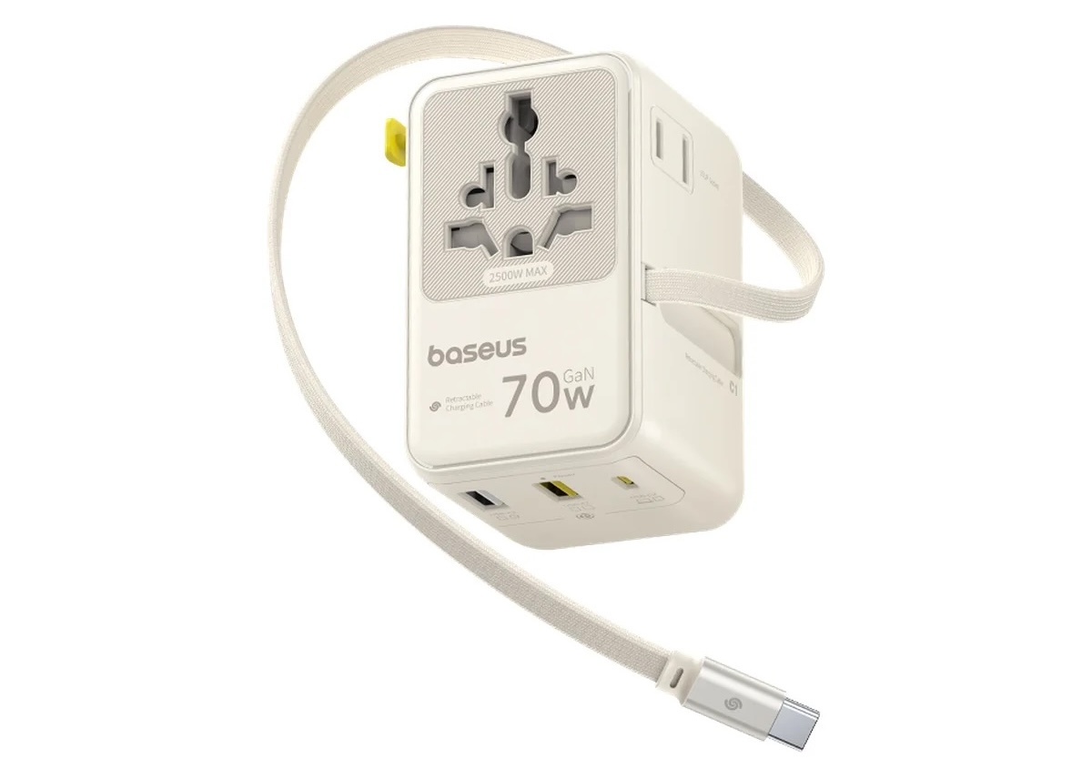 Baseus 70W Universal Travel Adapter 6 in 1 International Plug Adapter A