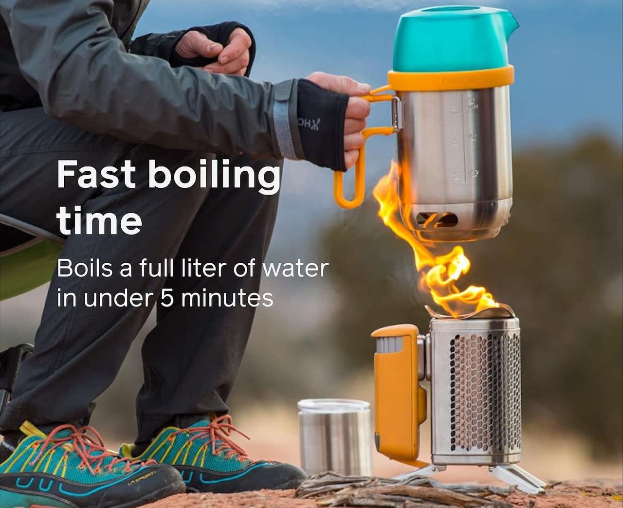 BioLite CampStove 2 Wood Burning Electricity Generating USB Charging Camp Stove