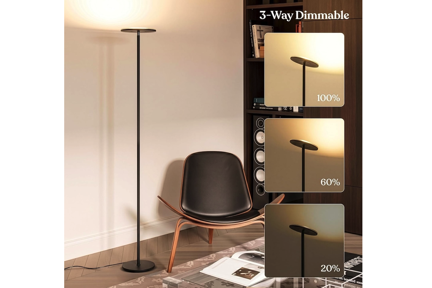 Brightech Sky LED Torchiere Floor Lamp