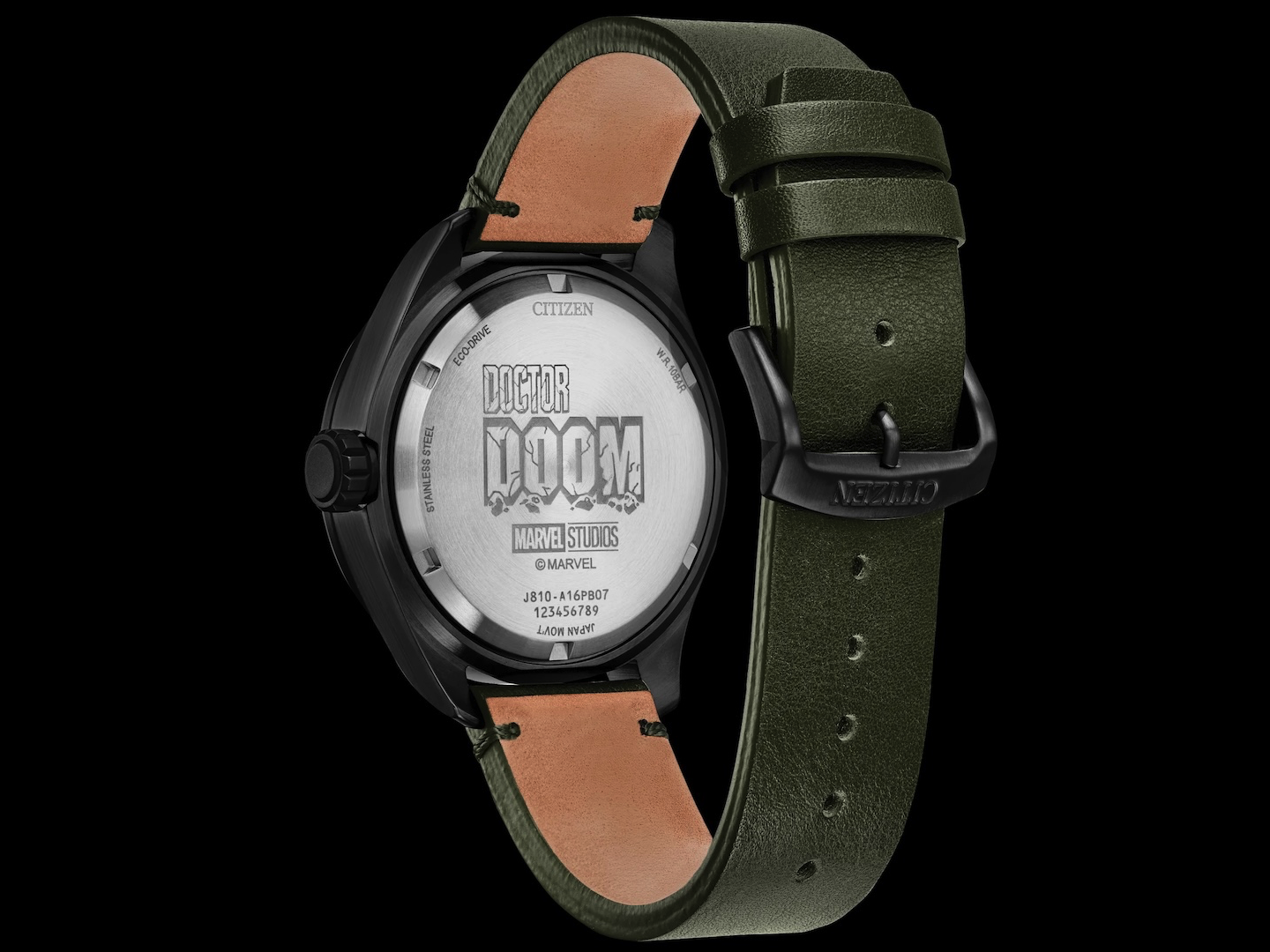 CITIZEN Mens Eco Drive Dr. Doom 42.5mm Stainless Steel AW5027 44W G