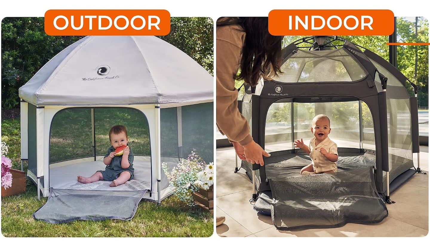 California Beach Pop N Go Baby Playpen Indoor Outdoor