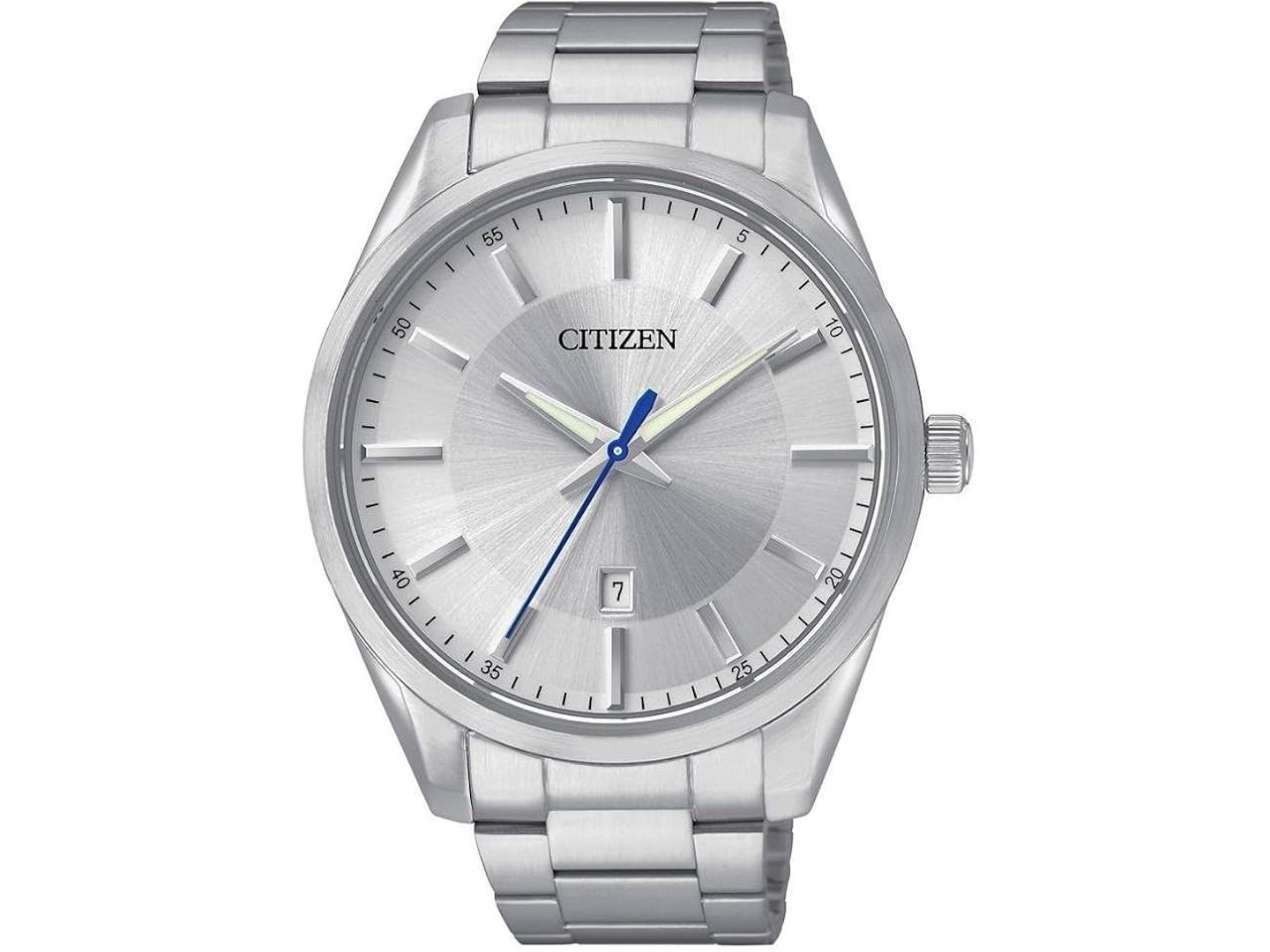 Citizen Quartz Mens Watch Stainless Steel Classic Silver