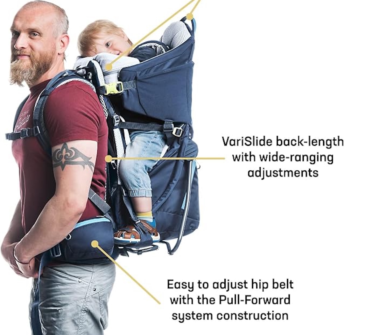 Deuter Kid Comfort Child Carrier and Backpack for Travel Hiking with Toddlers