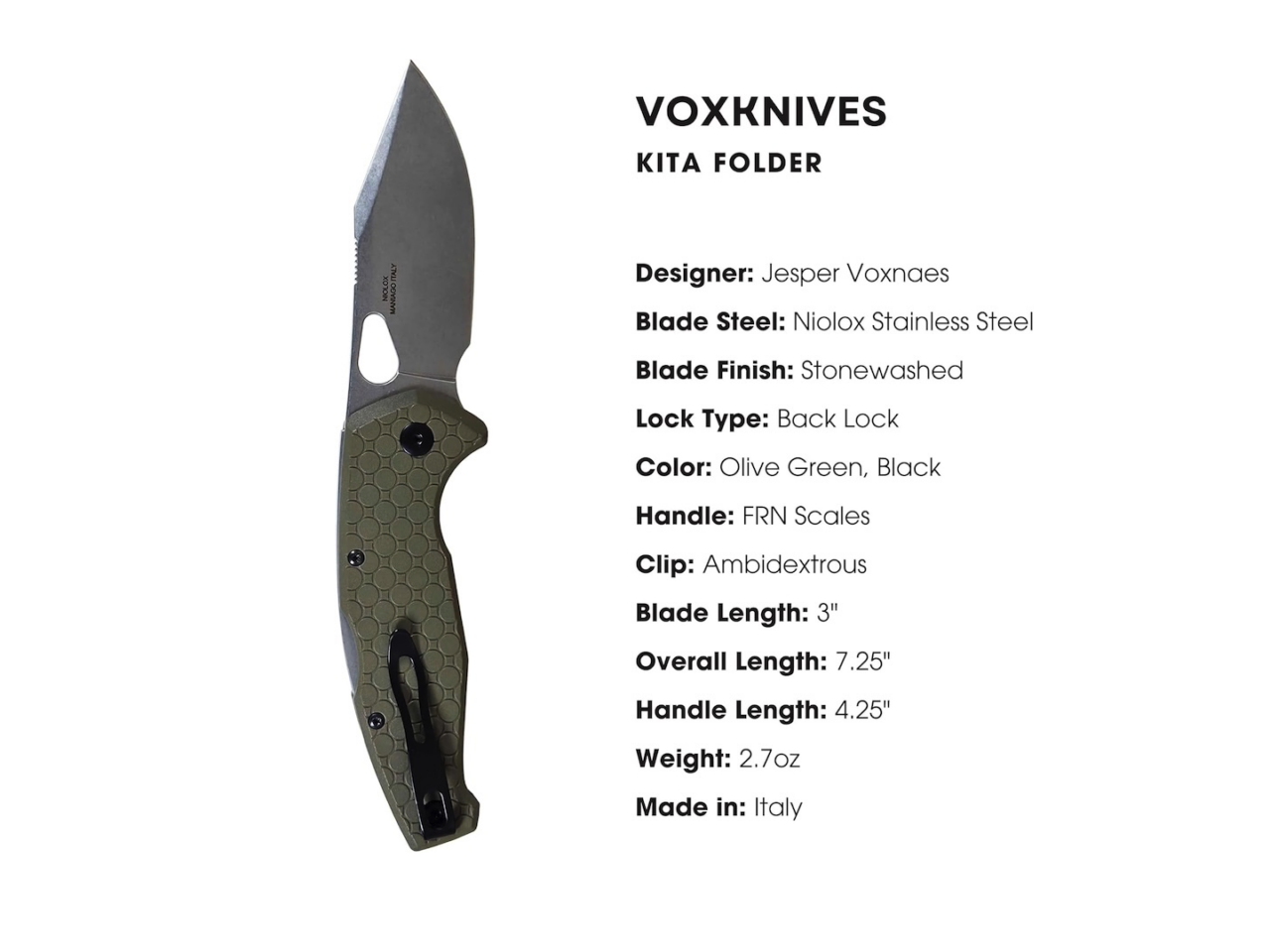 Fox Knives Vox Kita Folding Pocket Knife 6