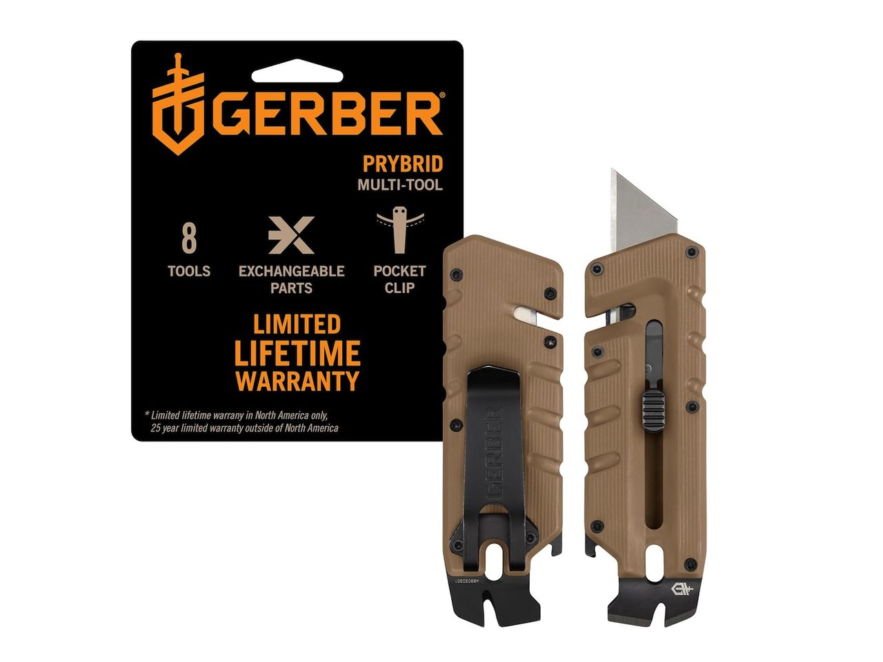 Gerber Prybrid EDC Pocket Knife Multitool 8 in 1 Box Cutter
