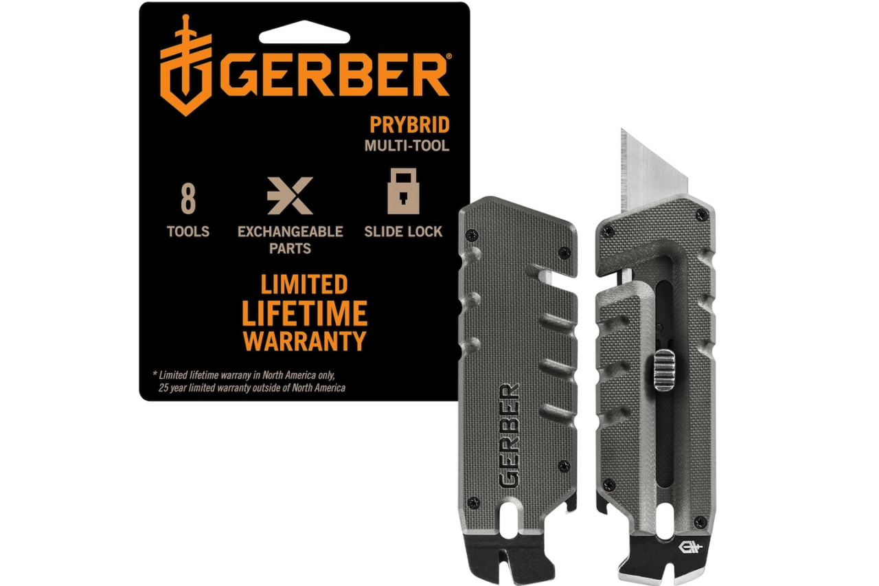 Gerber Prybrid Pocket Knife Multitool 8 in 1 Box Cutter