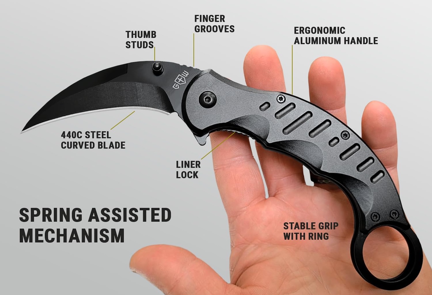 Good Worker Tactical Spring Assisted Pocket Knife 3
