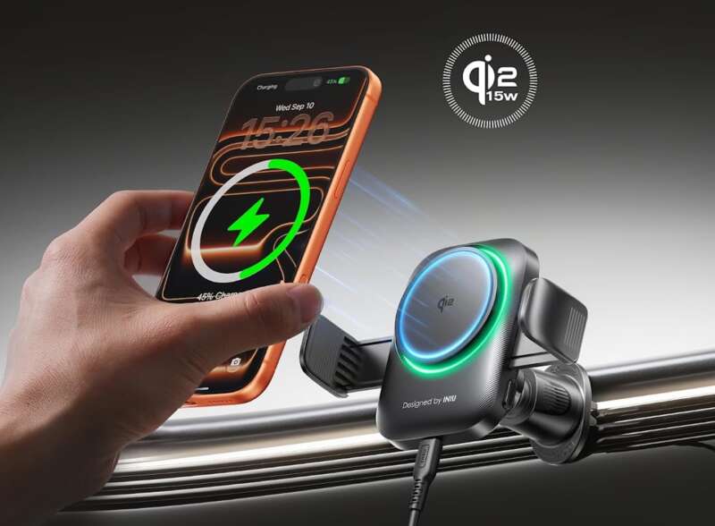 INIU 3 in 1 Magnetic Wireless Car Charger 4