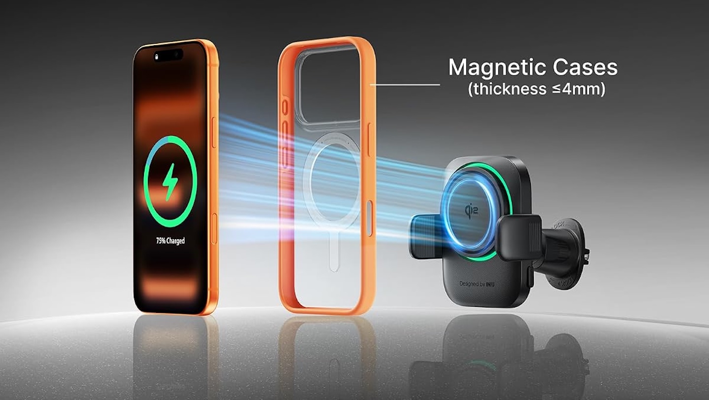 INIU 3 in 1 Magnetic Wireless Car Charger 5