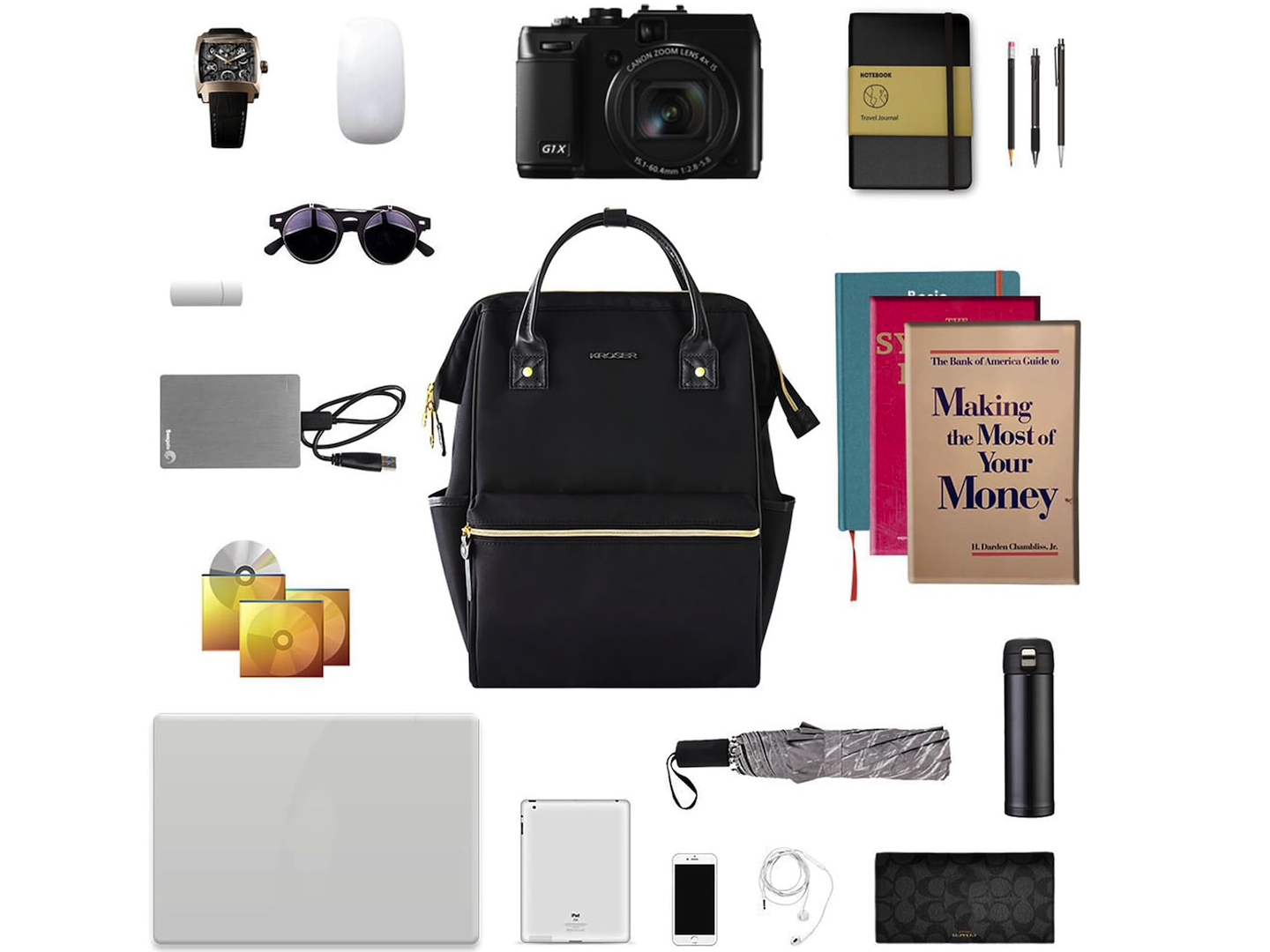 KROSER Laptop Backpack 1722 Stylish Backpack Work Bag for Women