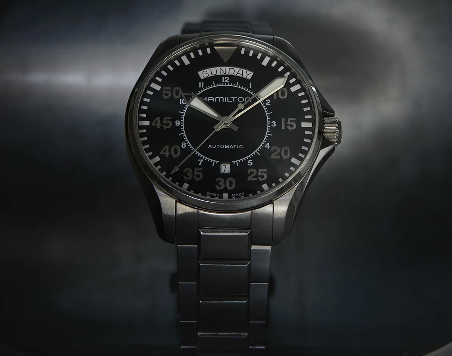 Khaki Aviation Pilot Day Date Auto