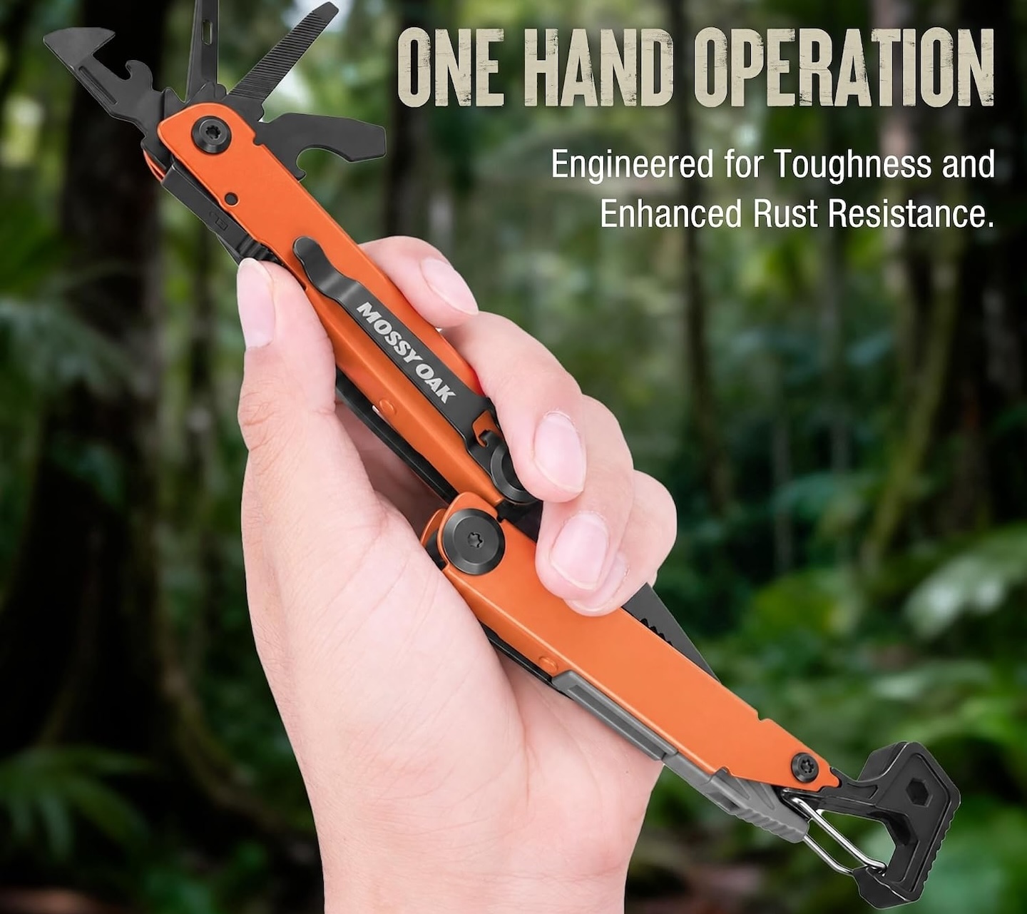 MOSSY OAK 27-in-1 CNC-Machined Multitool Pliers 4