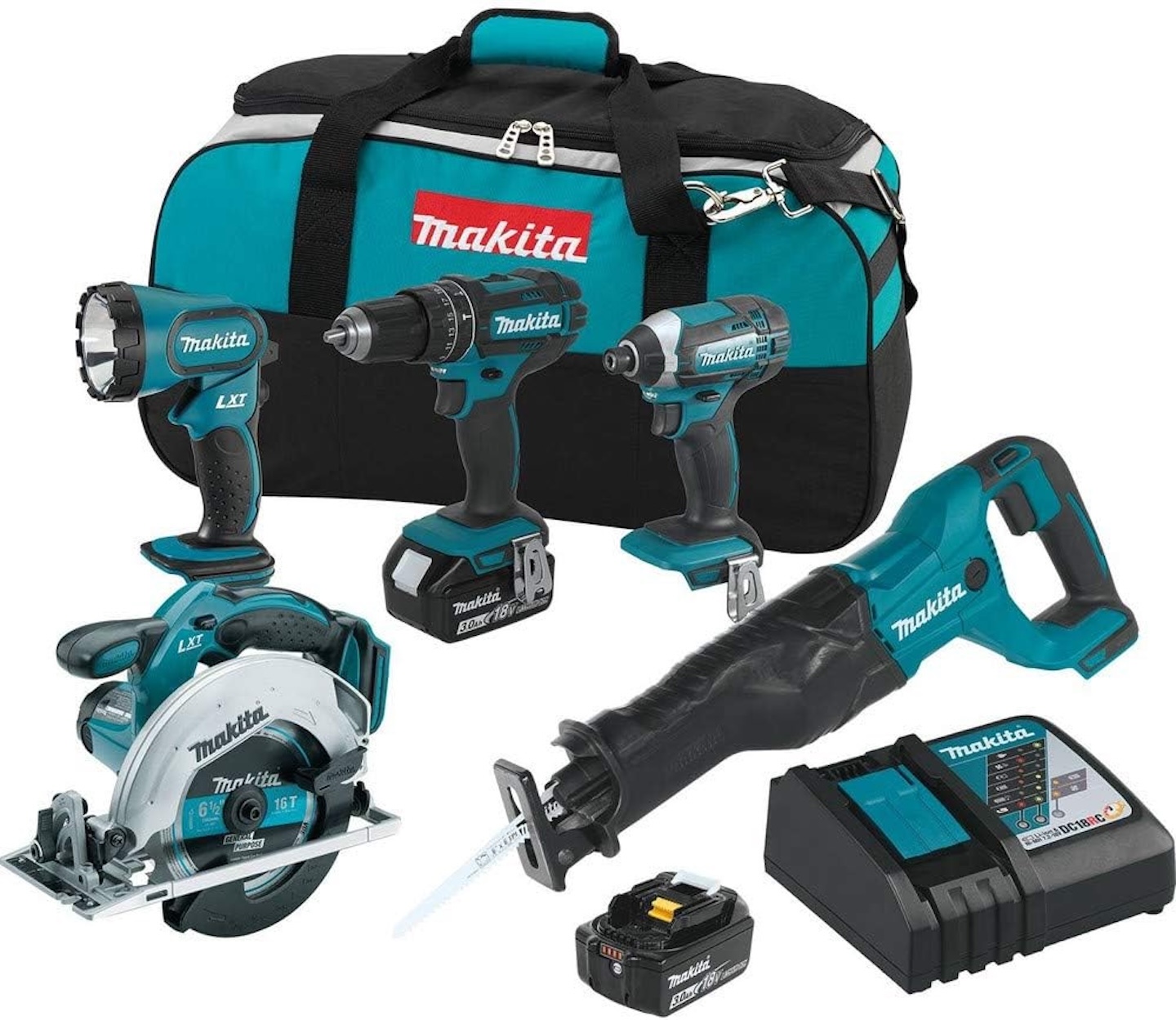 Makita XT505 18V LXT Lithium-Ion Cordless 5-Pc. Combo Kit