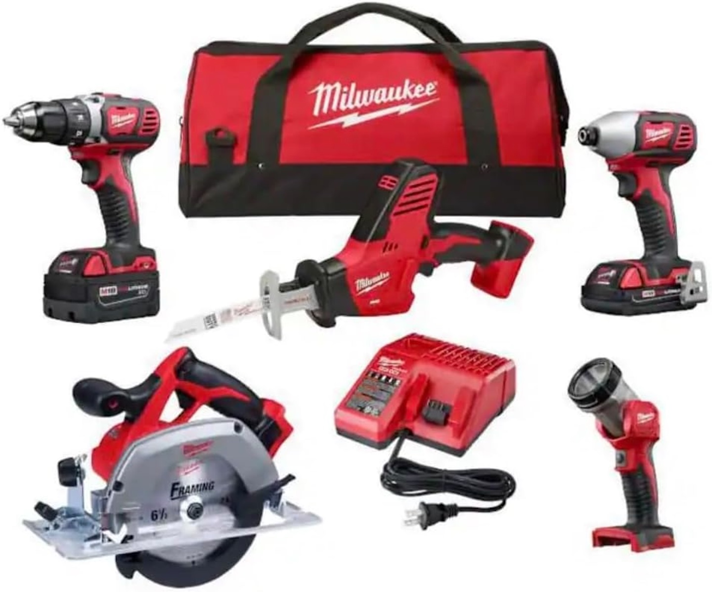 Milwaukee M18 18-Volt Lithium-Ion Cordless 5-Tool Combo Kit