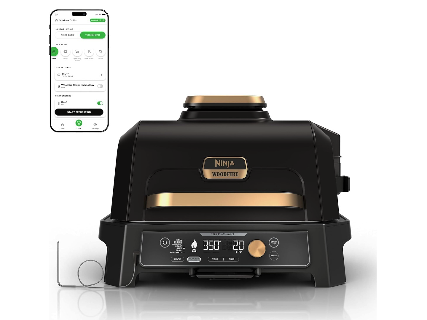 Ninja Woodfire ProConnect Premium XL Outdoor Grill & Smoker,