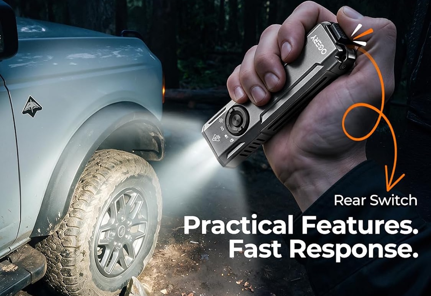 OGERY EDC Flashlight Rechargeable Pocket Flashlight 4