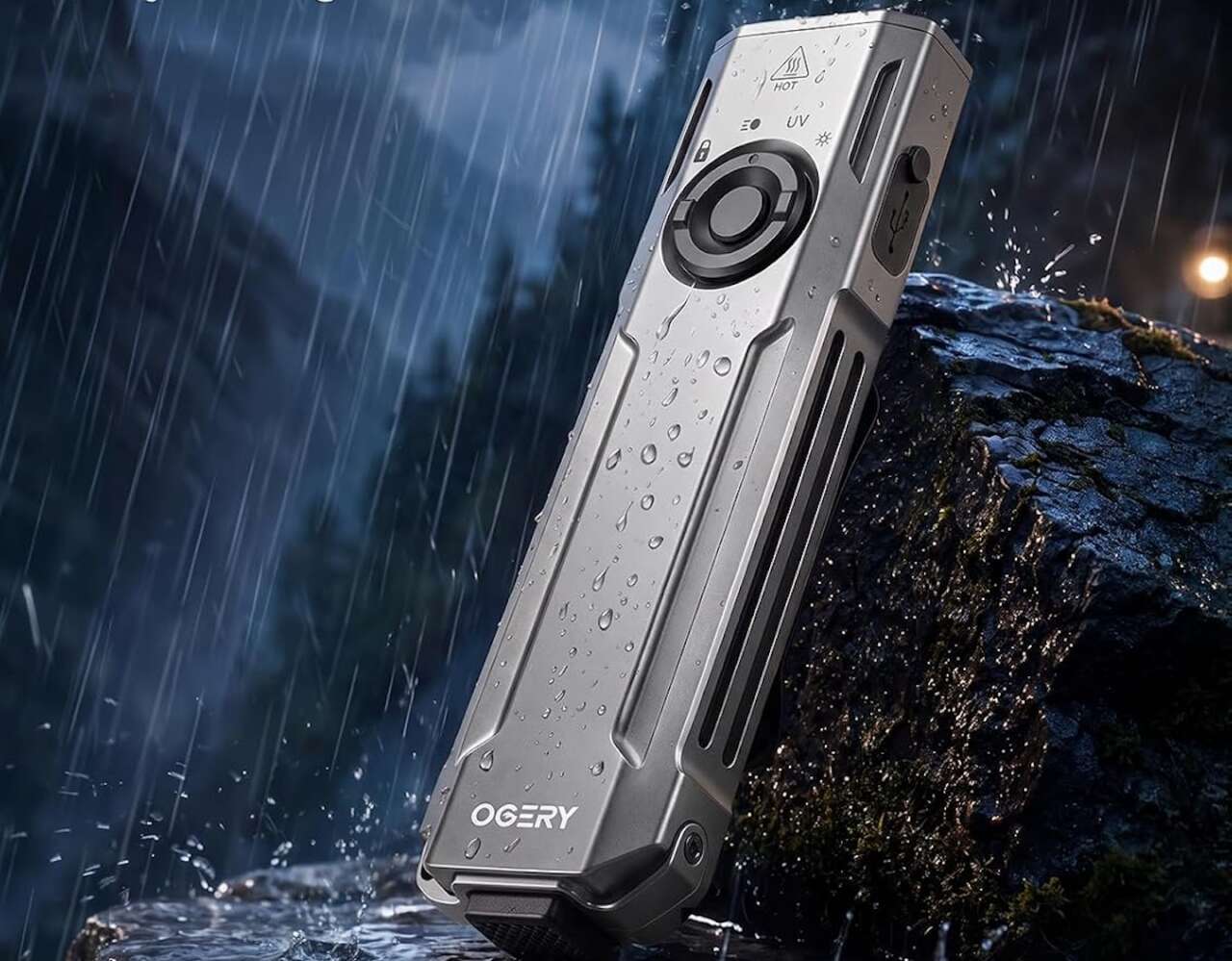 OGERY EDC Flashlight Rechargeable Pocket Flashlight 5