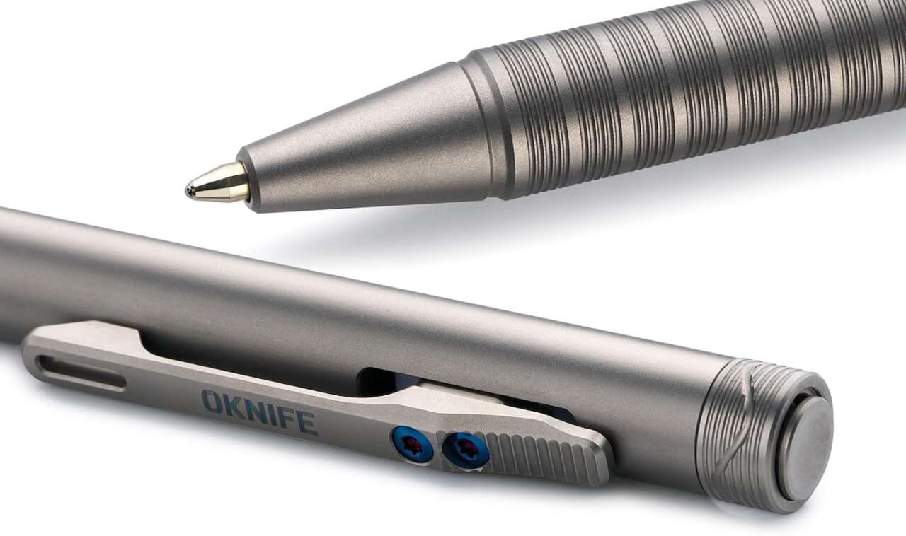 OKNIFE B1 Ti Titanium Pen with 2 in 1 Clip 3