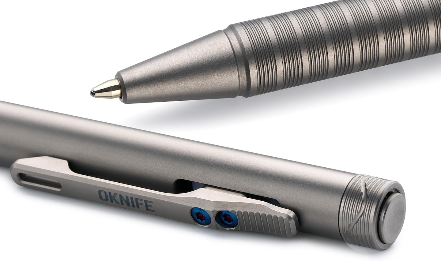 OKNIFE B1 Ti Titanium Pen with 2 in 1 Clip 3