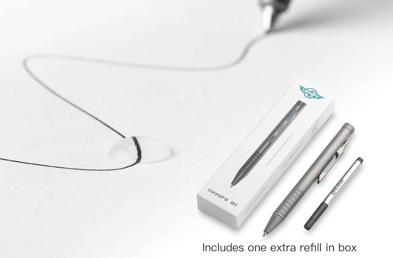 OKNIFE B1 Ti Titanium Pen with 2 in 1 Clip 6