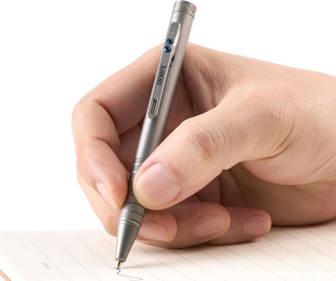 OKNIFE B1 Ti Titanium Pen with 2 in 1 Clip 7