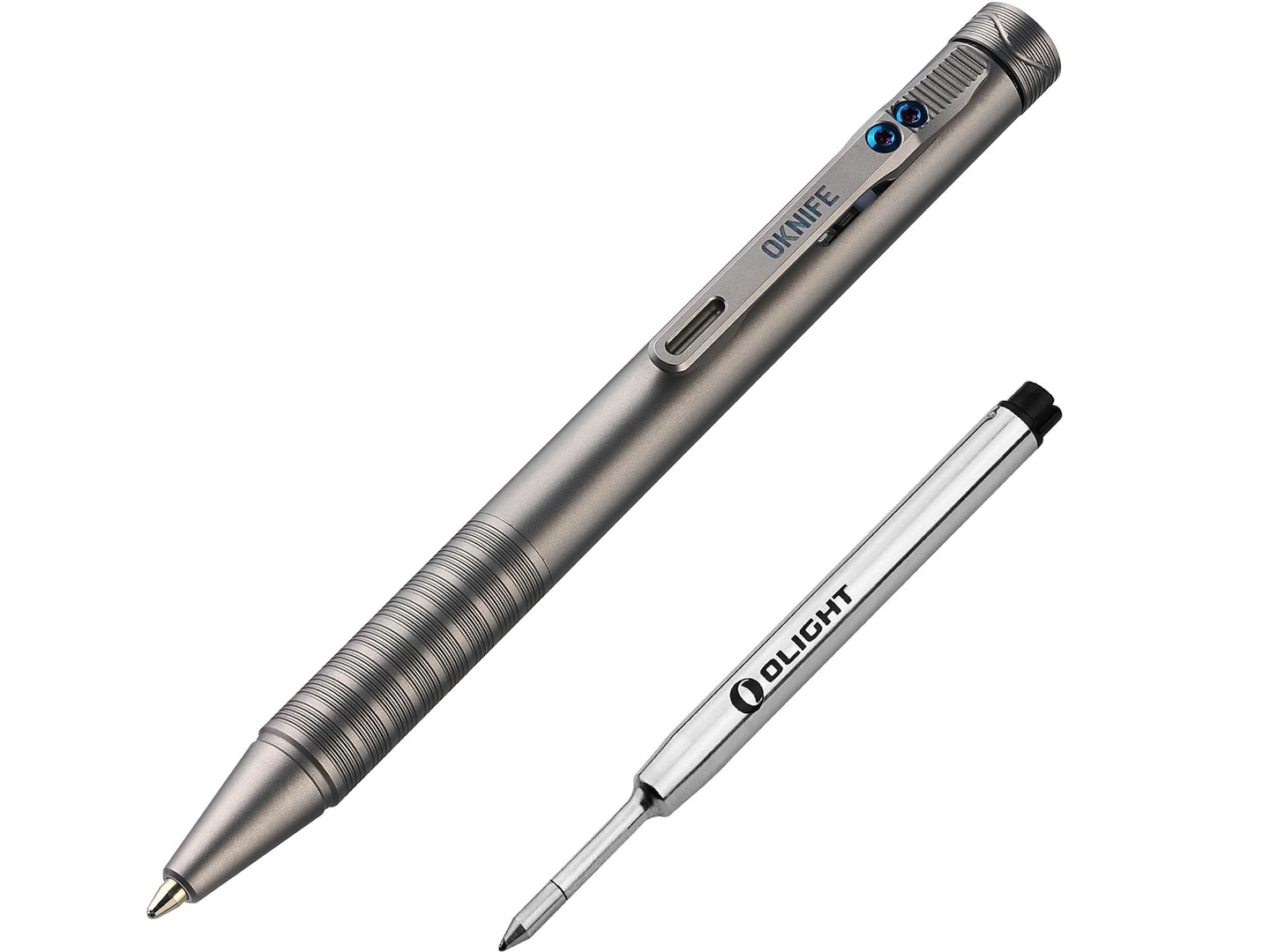 OKNIFE B1 Ti Titanium Pen with 2 in 1 Clip