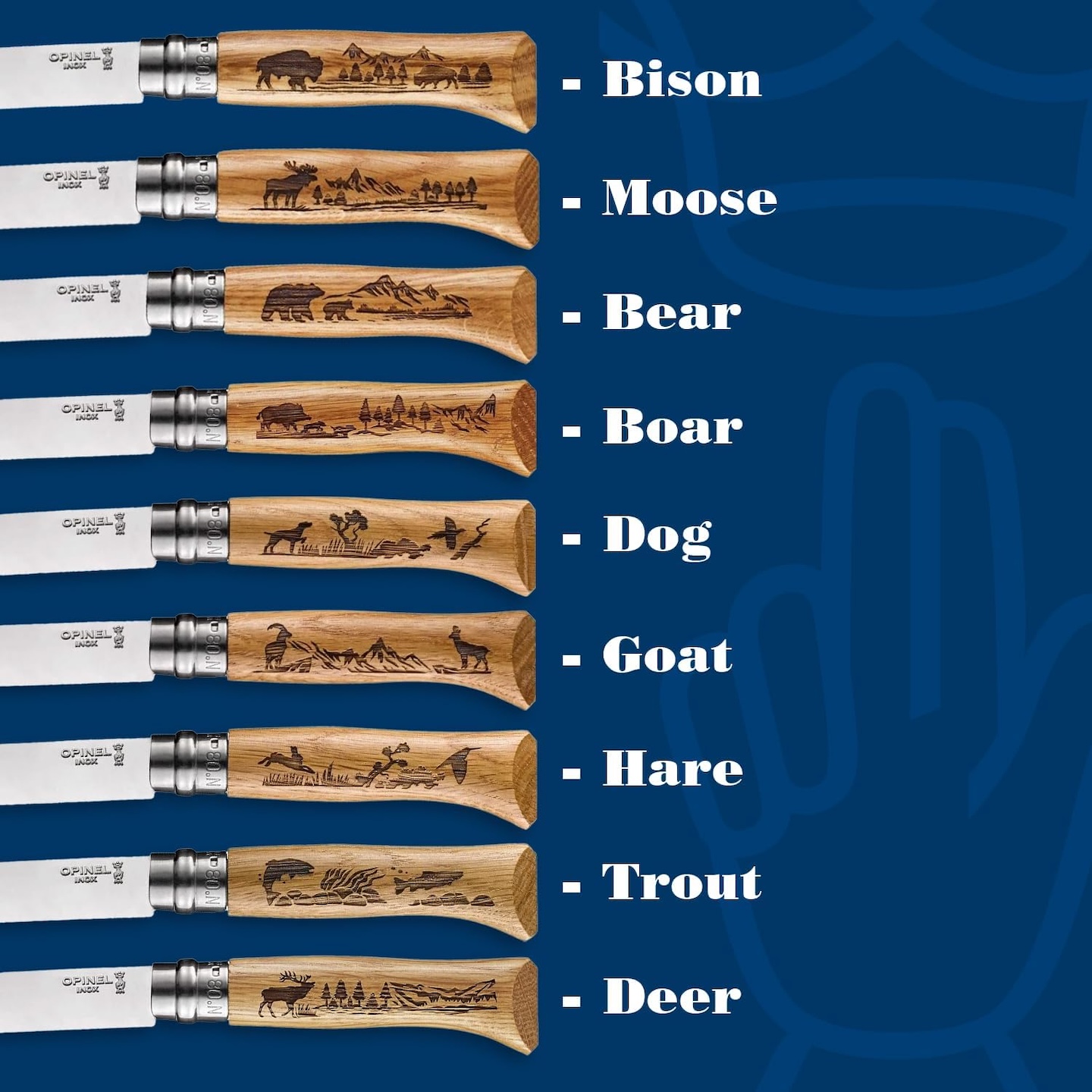 Opinel Engraved Handle Folding Knife