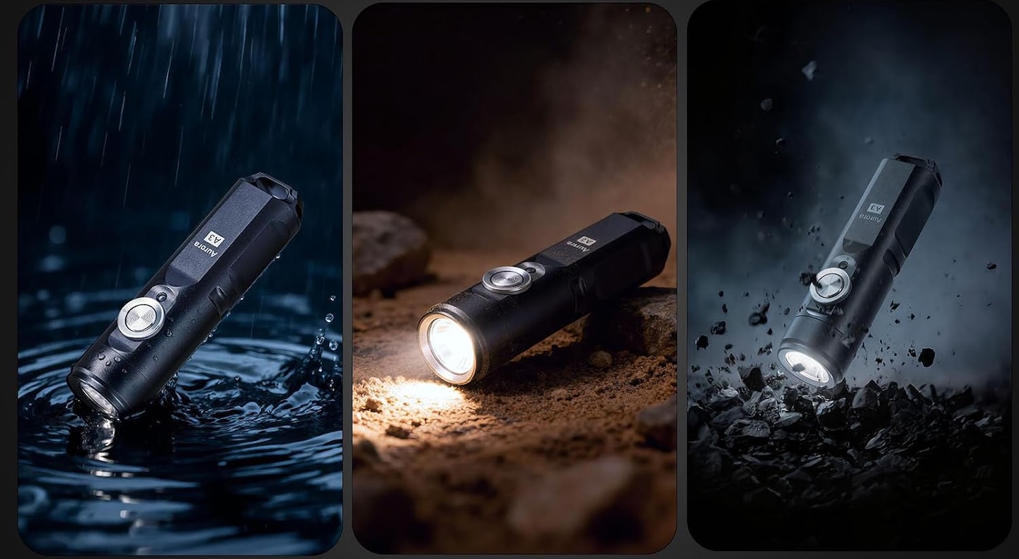 RovyVon A3 Gen 4 Mini Keychain Flashlight Super Bright 650 Lumens