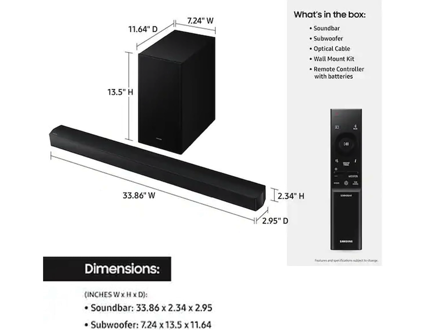 Samsung B Series Soundbar