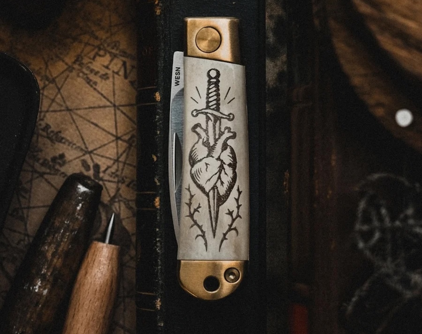 Scrimshaw Henry Pierced Heart
