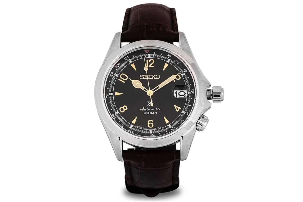 Seiko SPB121J1 Prospex Alpinist Leather Strap Automatic Watch for Men