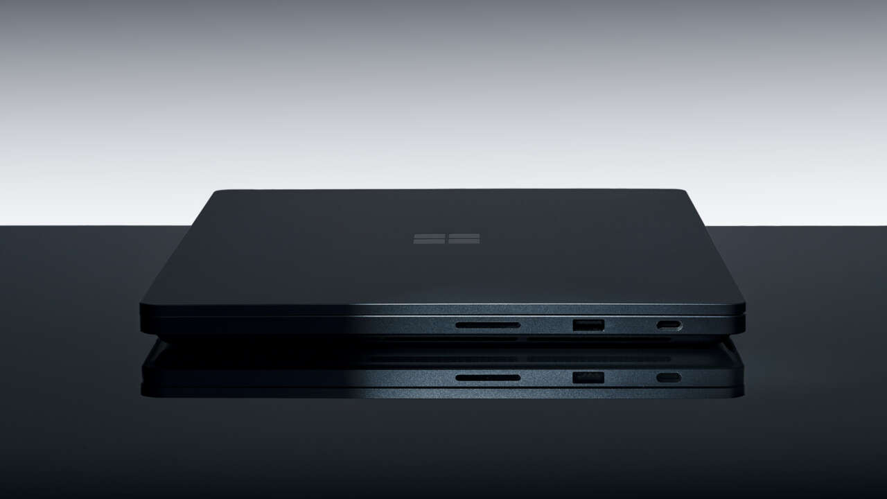 Microsoft Surface Laptop Ultra closed, showing its exterior design
