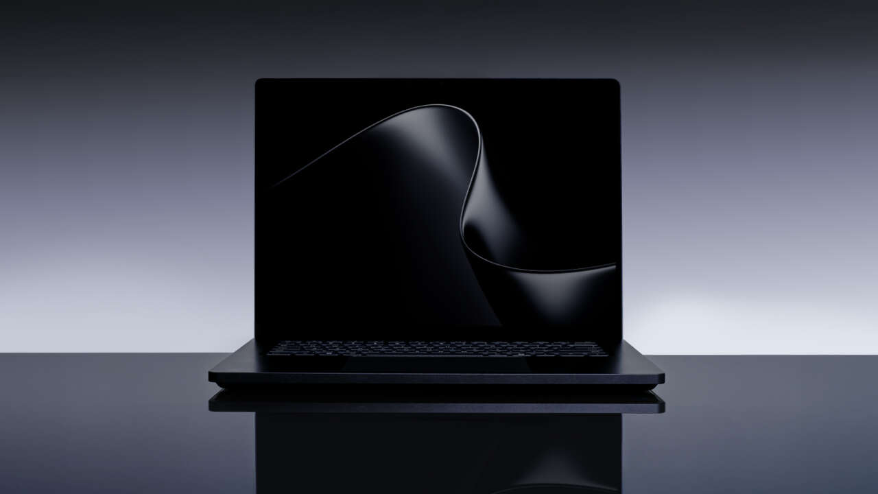 Microsoft Surface Laptop Ultra open, showing its display and keyboard
