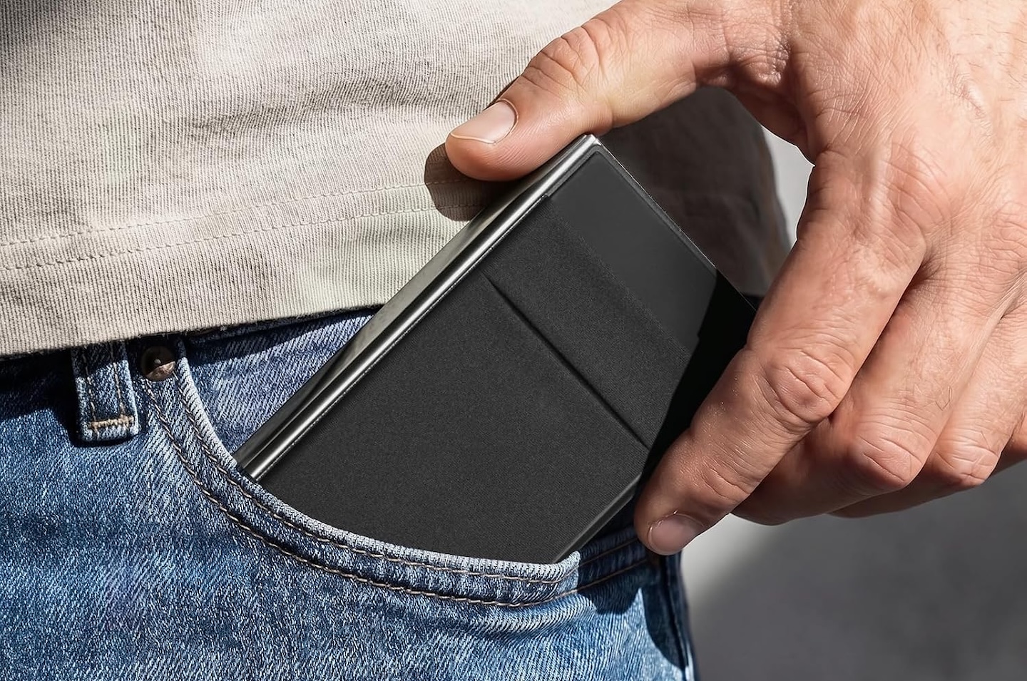 Swlmwalt Pop Up Wallet For Men Minimalist Aluminum RFID Blocking Card Holder Pocket