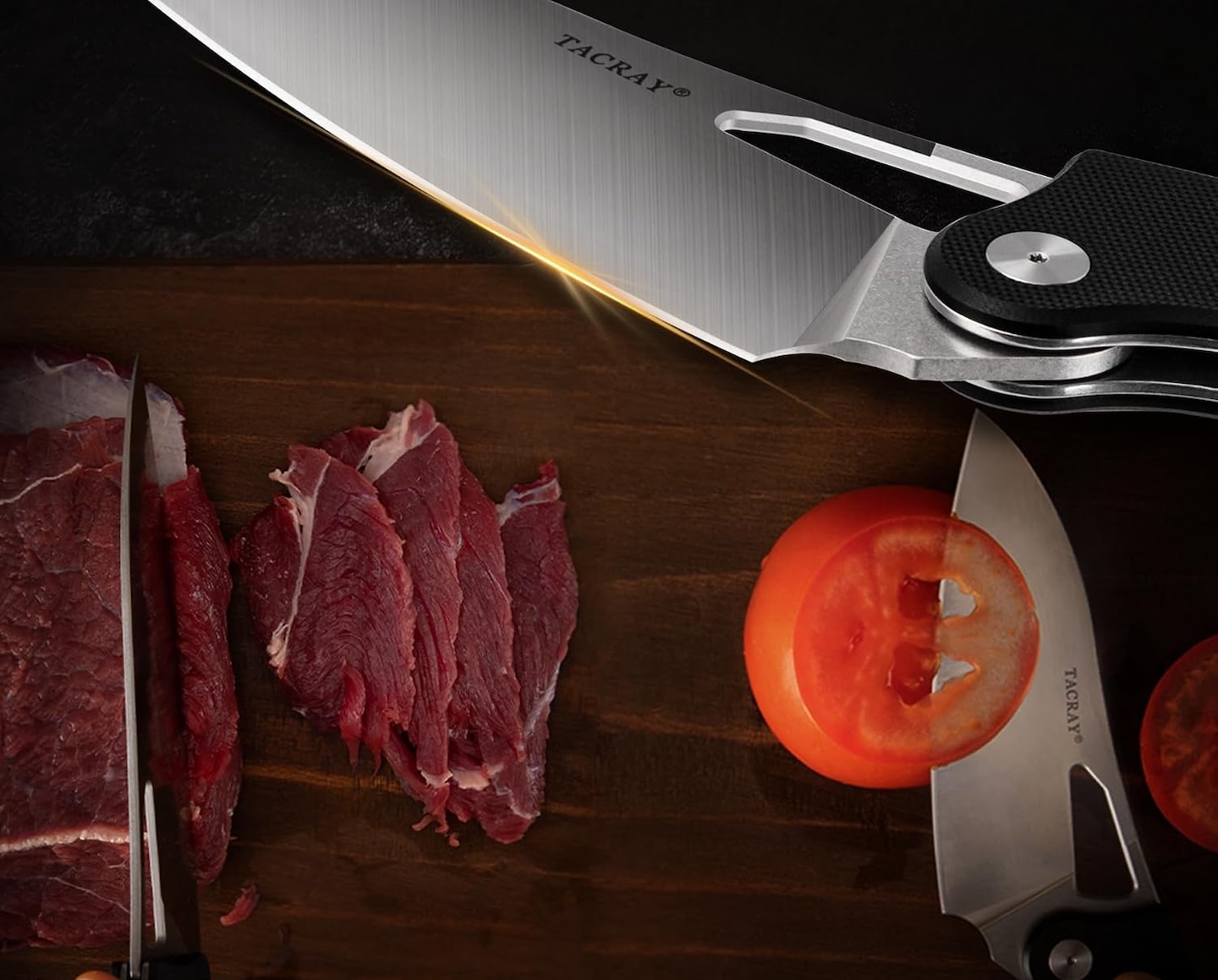 TACRAY Folding Kitchen Chef Knife